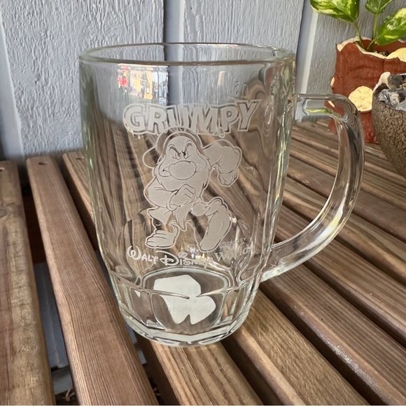 Walt Disney World Glass Mug Vintage Grumpy Engraved Dad Arriba Brothers Cup - Picture 5 of 15